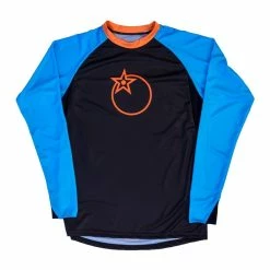 Orange Pennine Trail Long Sleeve Jersey - Blue/Black